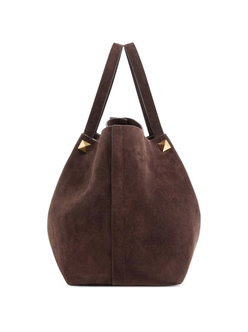 Valentino Vlogo Large Suede Tote Bag