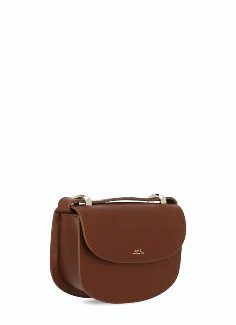 A.P.C. Structured Calf Leather Crossbody Bag