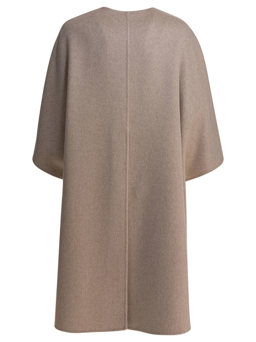 Max Mara Cashmere Midi Cape With Ample Volume