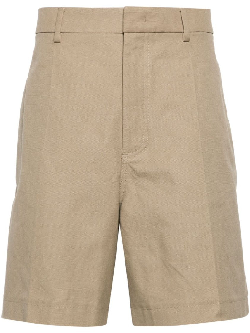 Valentino Garavani Beige Cotton Twill Weave Shorts