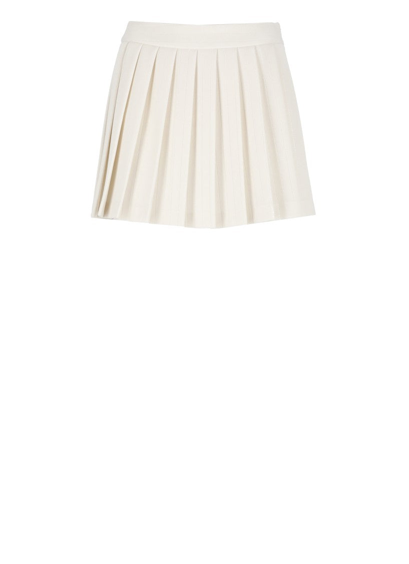 Golden Goose Ivory Varsity Marcie Skirt
