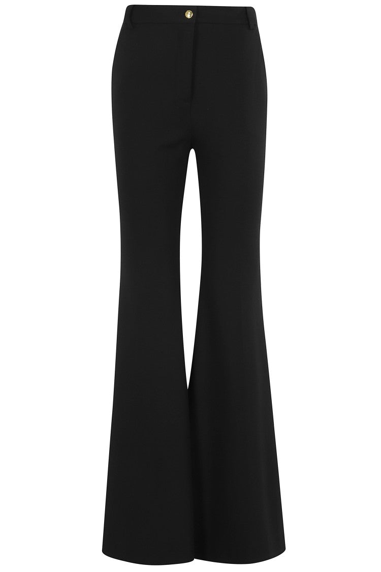 Pinko Flared High-Waisted Pants With Side Pockets