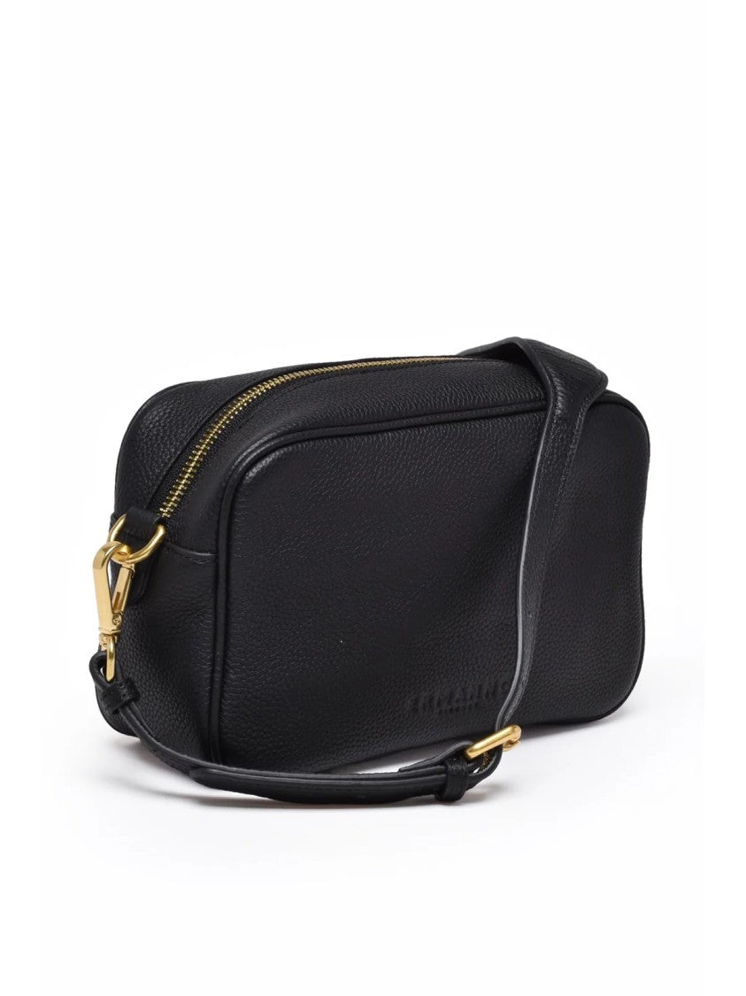 Ermanno Firenze Amelia Leather Shoulder Bag With Structured Silhouette And Gold-Tone Hardware