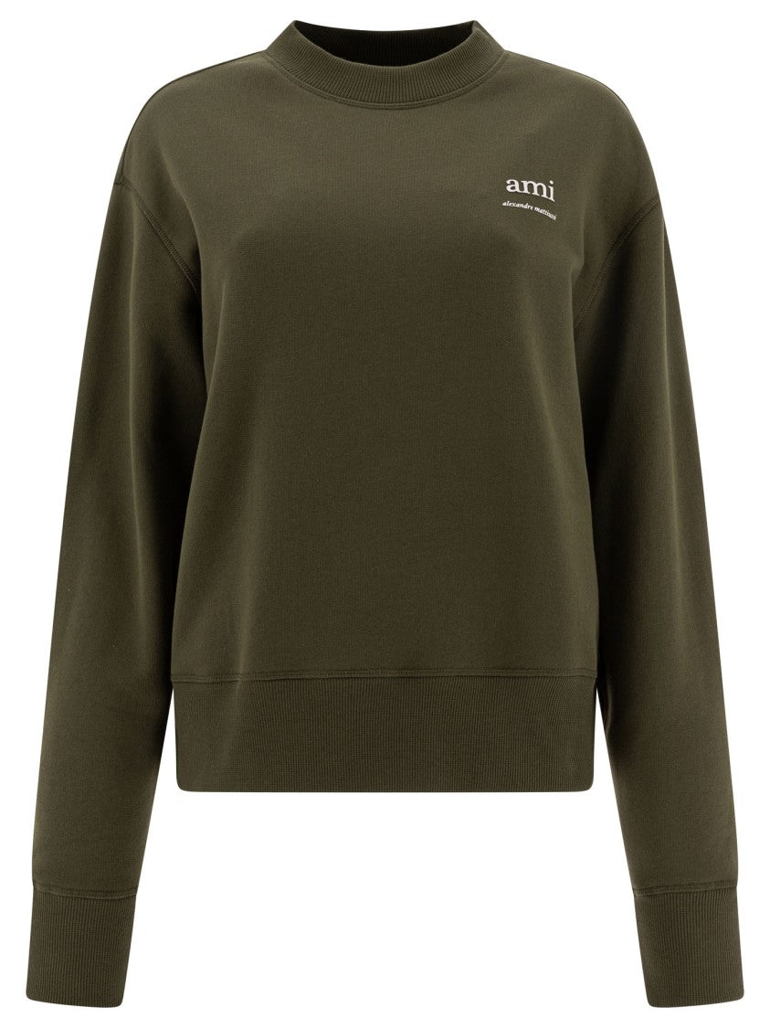 Ami Relaxed Fit Cotton Sweatshirt