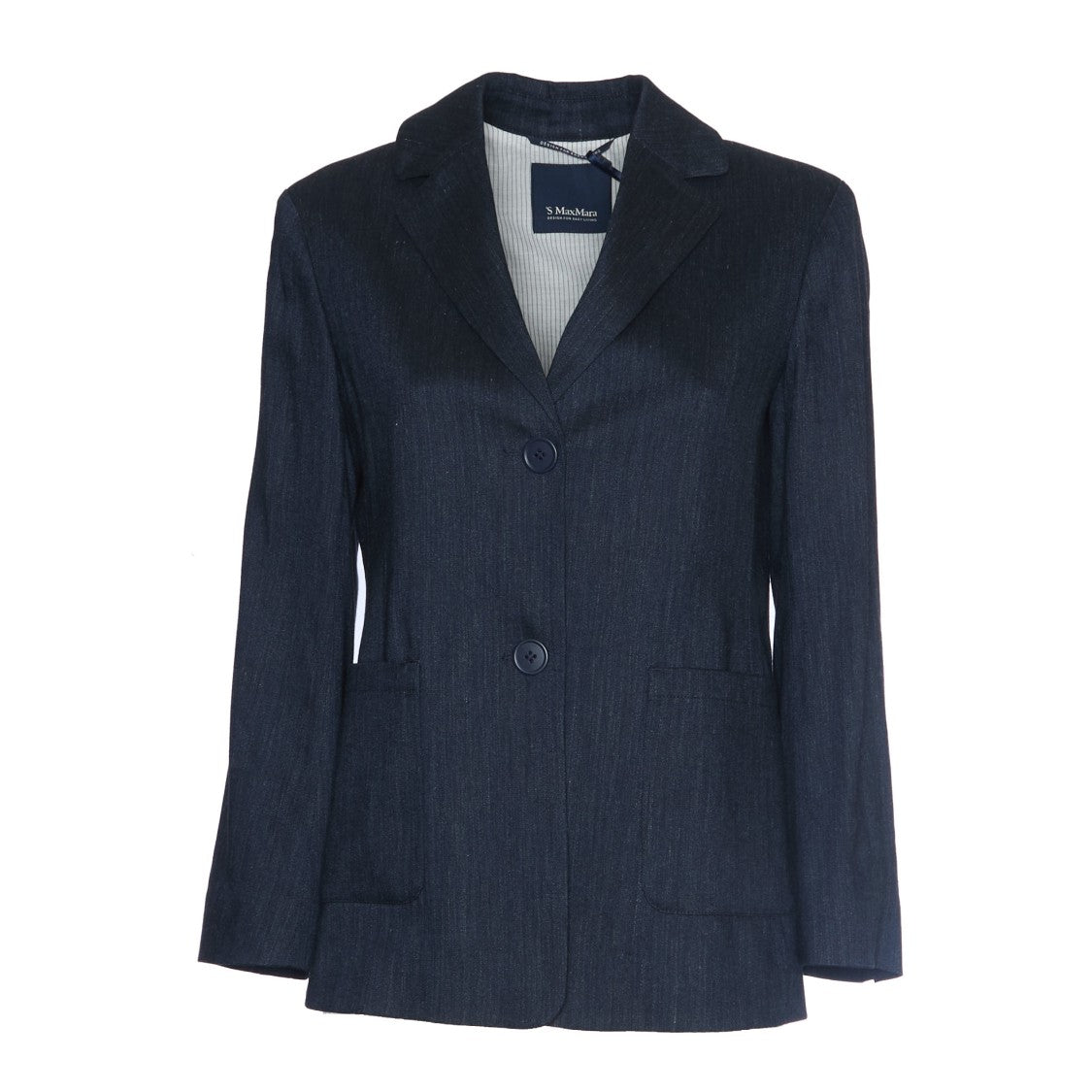 Max Mara Blazer With Denim Effect And Tailored Fit
