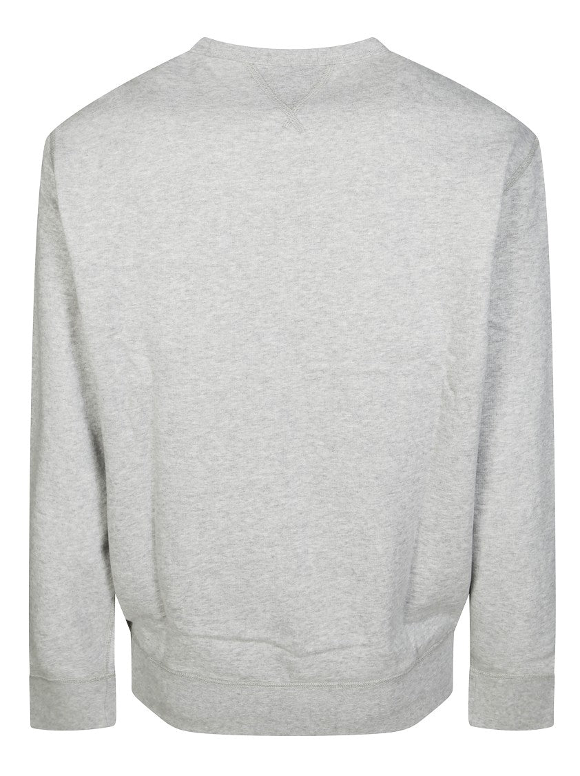 Polo Ralph Lauren Heathered Grey Long-Sleeve Knit Crewneck Sweater