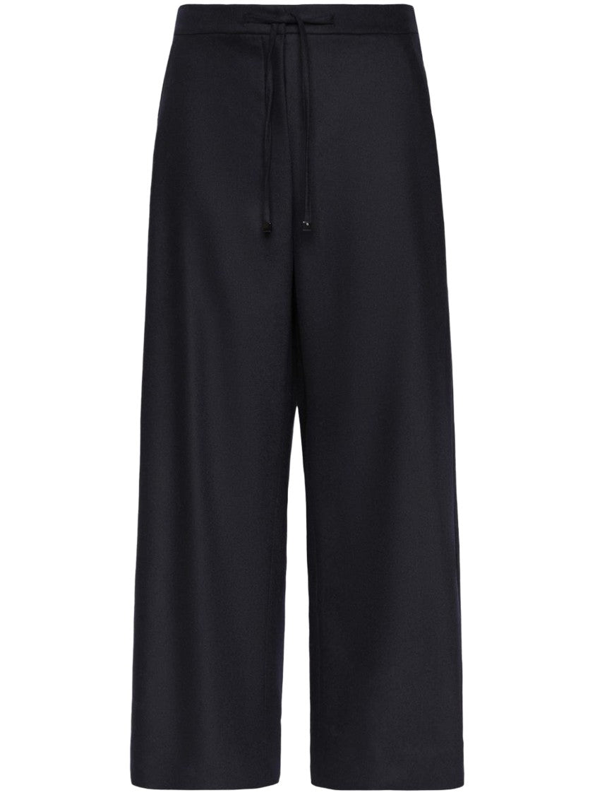 Max Mara Wide-Leg Trousers With Drawstring Waistband And Minimalist Finish