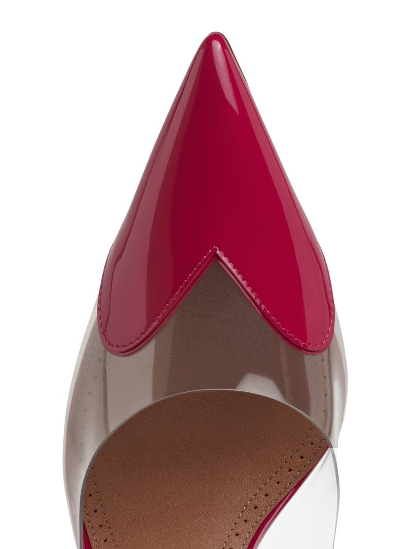 Alaïa Red Heart Detail Leather Pumps