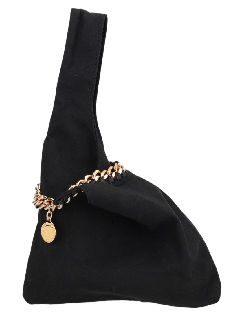 Stella Mccartney Wrist Bag With Bold Gold-Chain Detail