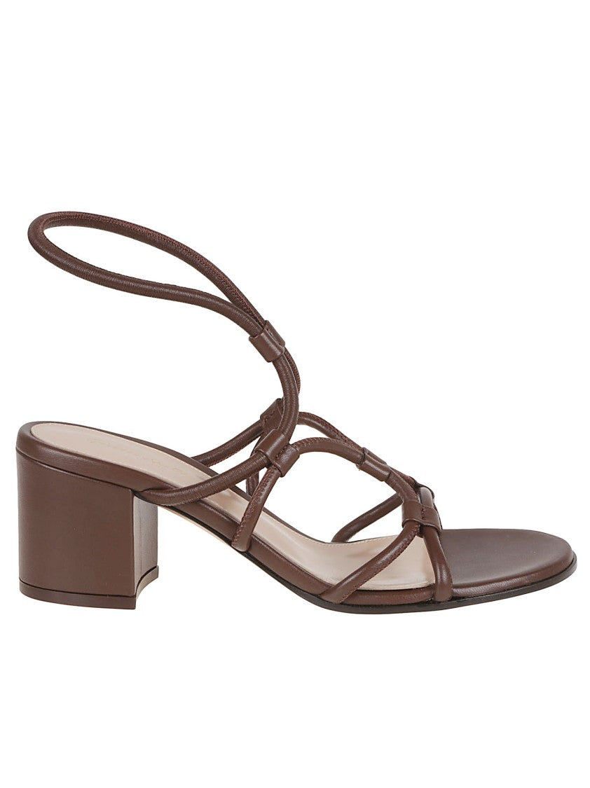 Gianvito Rossi Leather Sandal With Intricate Straps