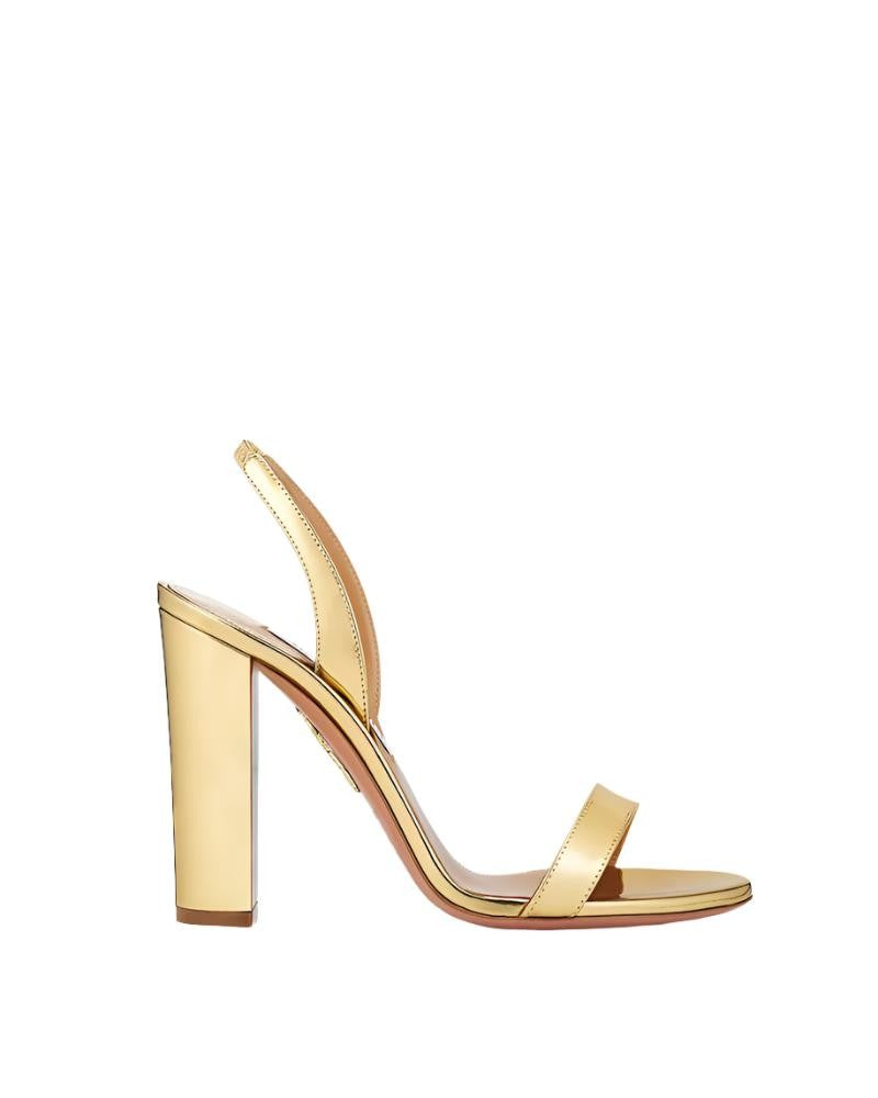 Aquazzura So Nude Block Sandal 105