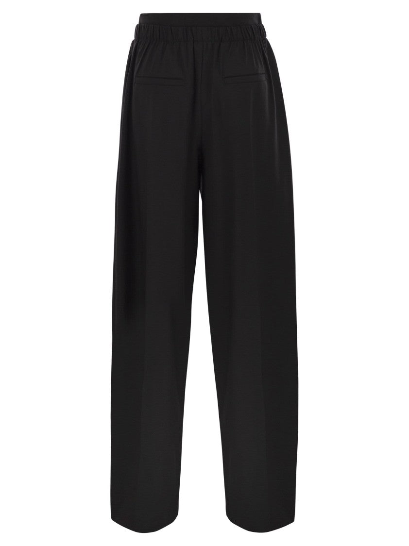 Sportmax Quito - Wide-Leg Trousers In Stretch Wool