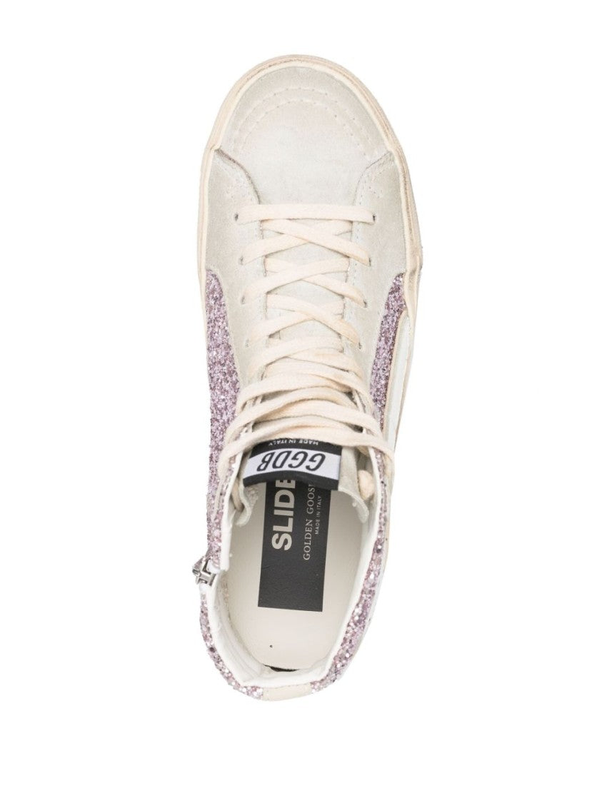 Golden Goose Silk And Nylon Panelled Suede Sneakers