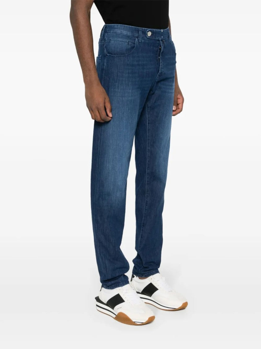 Incotex Medium Blue Special Straight-Leg Jeans