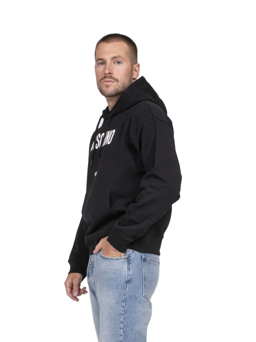 Moschino Organic Cotton Black Hoodie