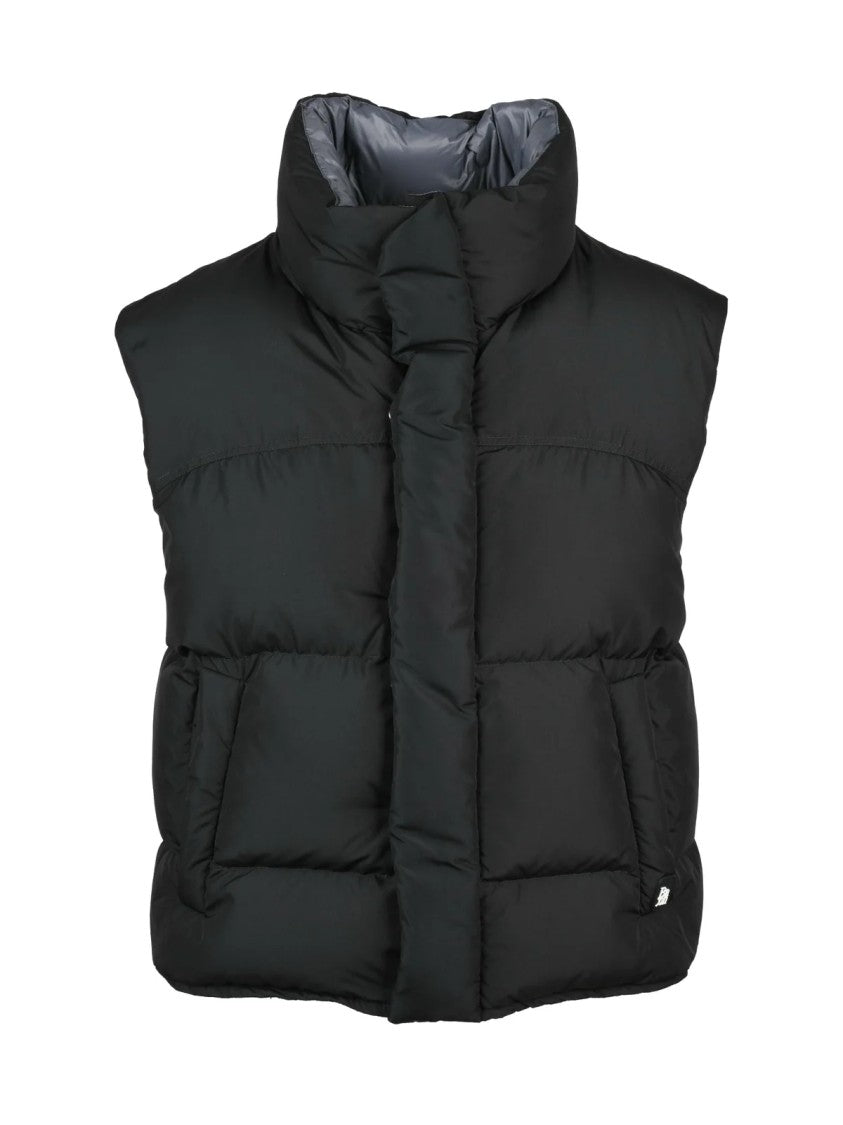 Bacon Black Polyester Orange Down Vest
