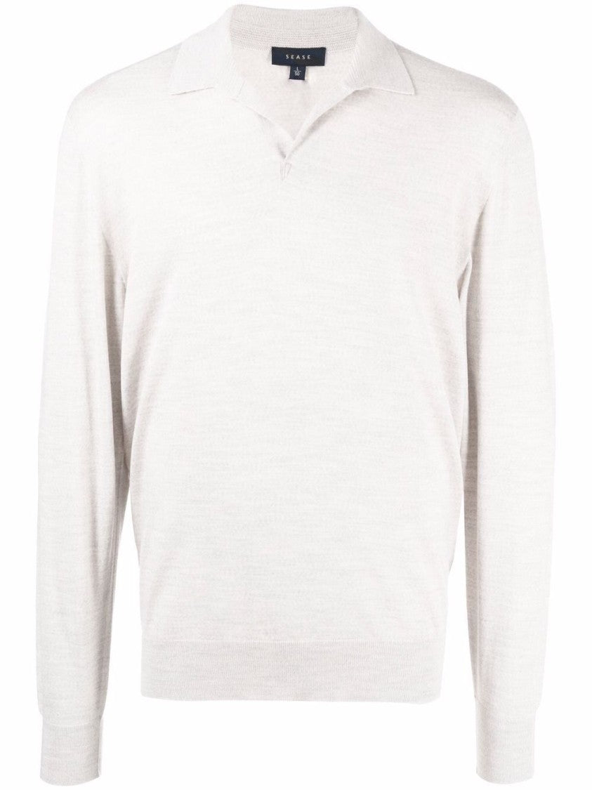 Sease Classic Polo Collar Wool Sweater By Sease