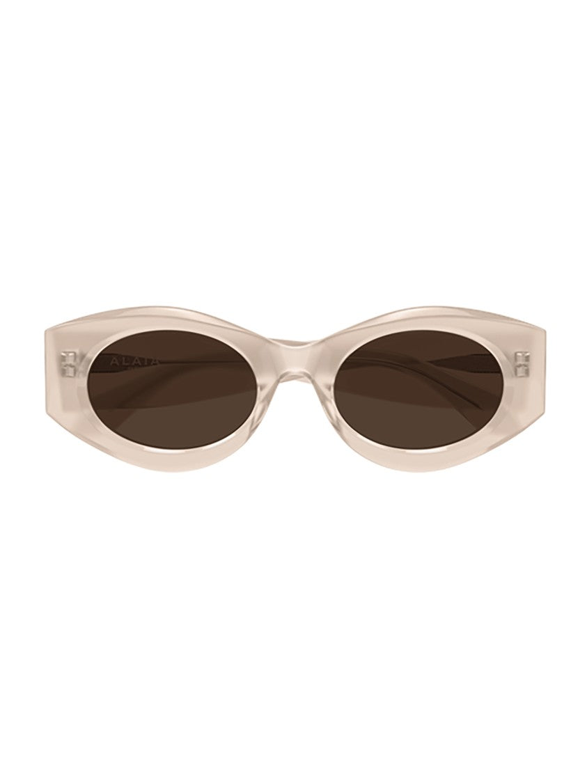 Alaïa Pink/Purple Aa0080s Narrow Oval Sunglasses