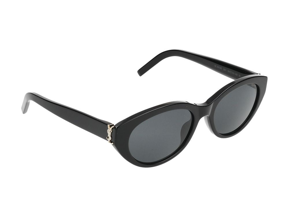 Saint Laurent Black Bold Cat-Eye Acetate Sunglasses