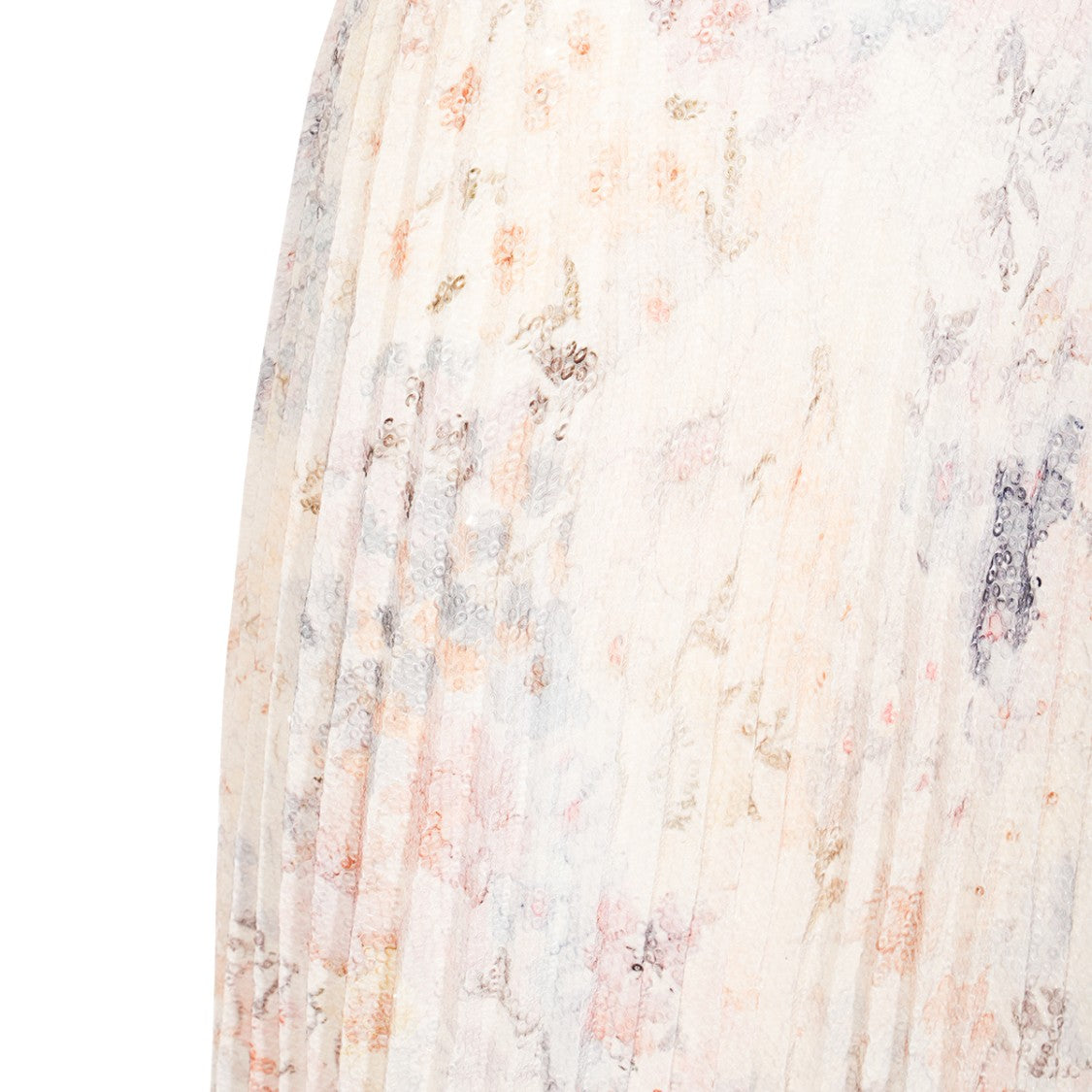 Golden Goose Midi-Length Floral Pleated Skirt With Flared Silhouette