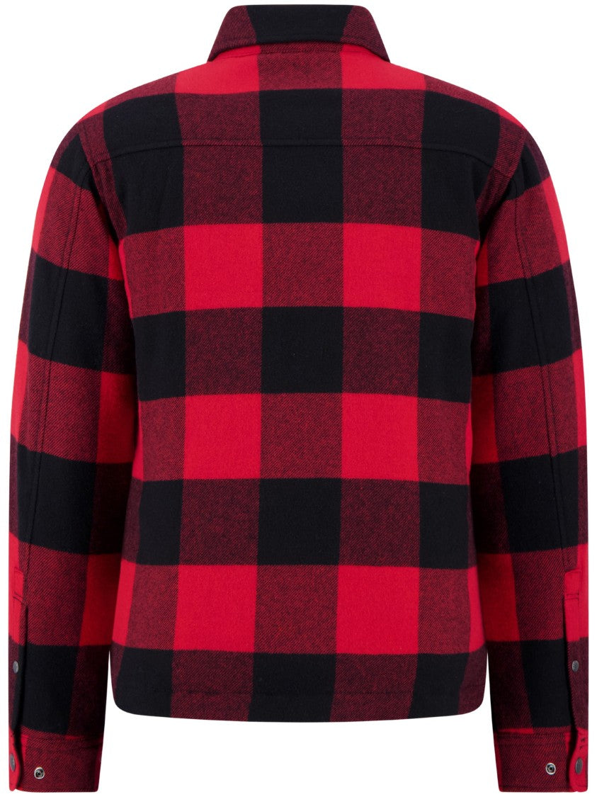 Woolrich Check-Pattern Wool-Blend Shirt-Jacket