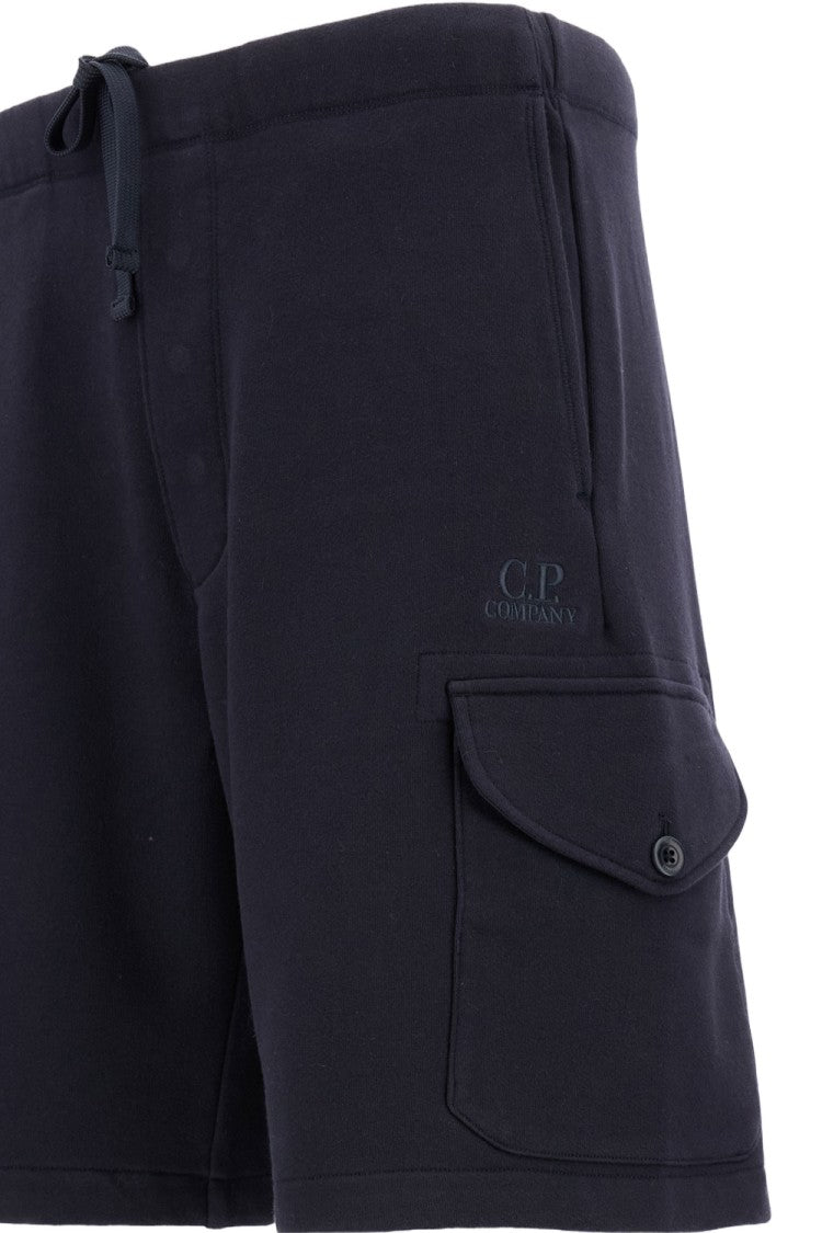 C.P. Company Diagonal Raised Fleece Cargo Sweatshorts