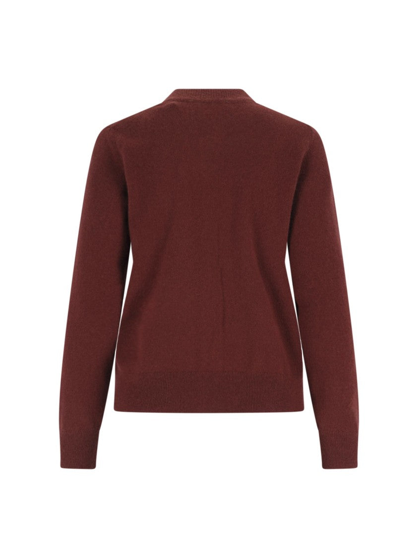 Burberry "Ekd" Cashmere Cardigan – Red