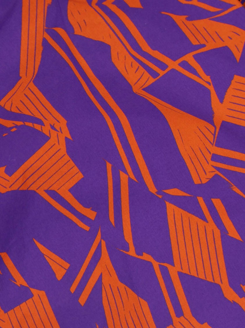 Dries Van Noten Vibrant Orange Button-Down Shirt With Structured Collar