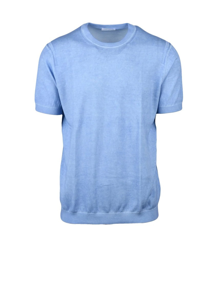 Manipur Light Blue Knit Cotton Sweater