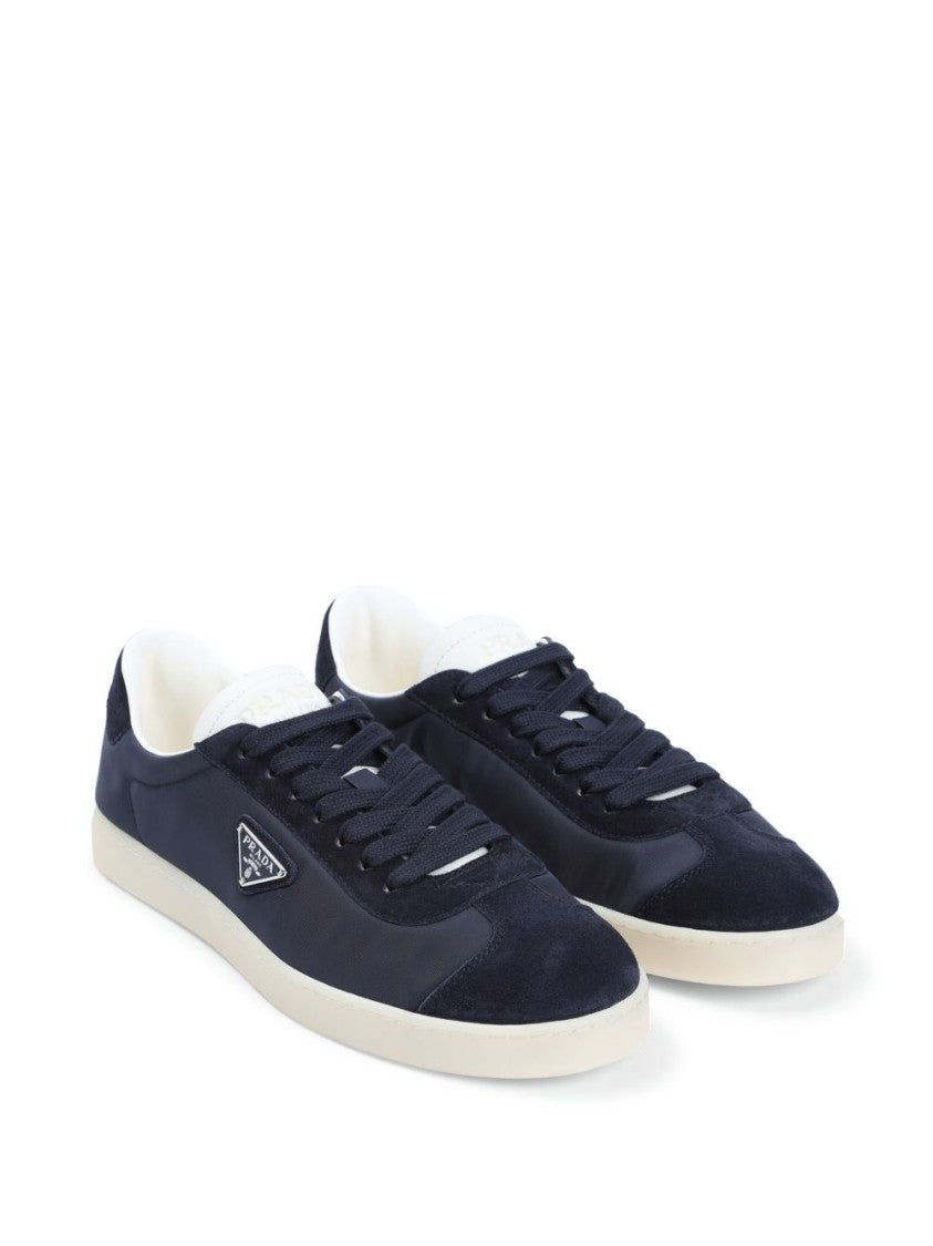 Prada Blue Sneakers With Textured Detailing