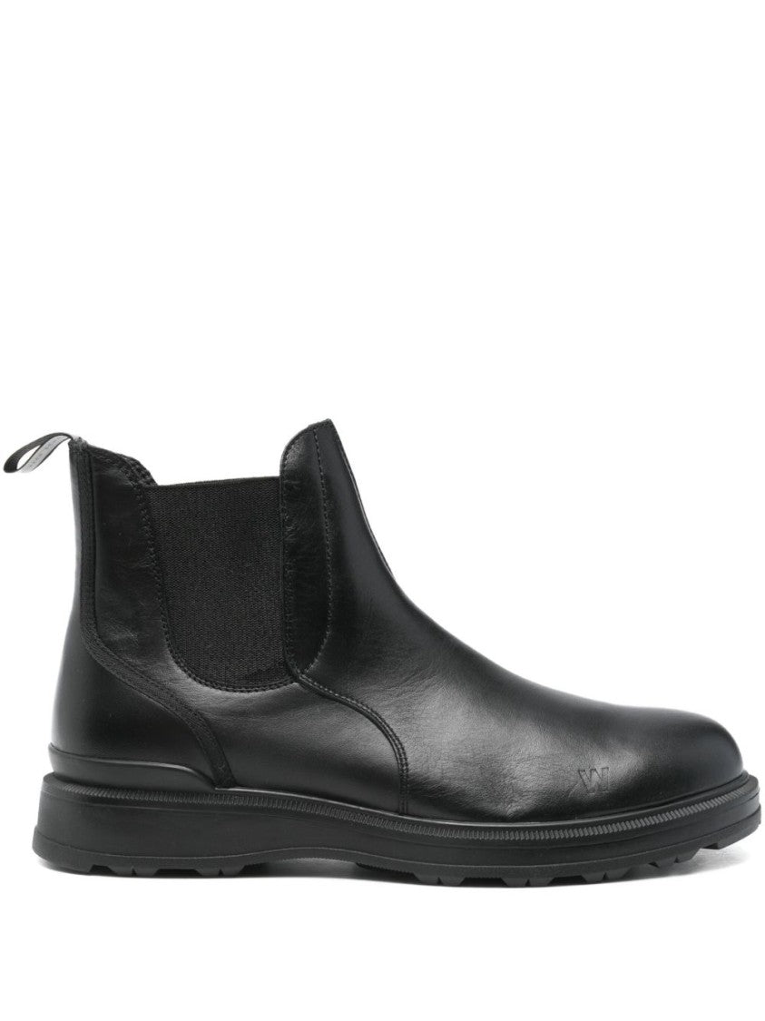 Woolrich Leather Boots With Elastic Sides