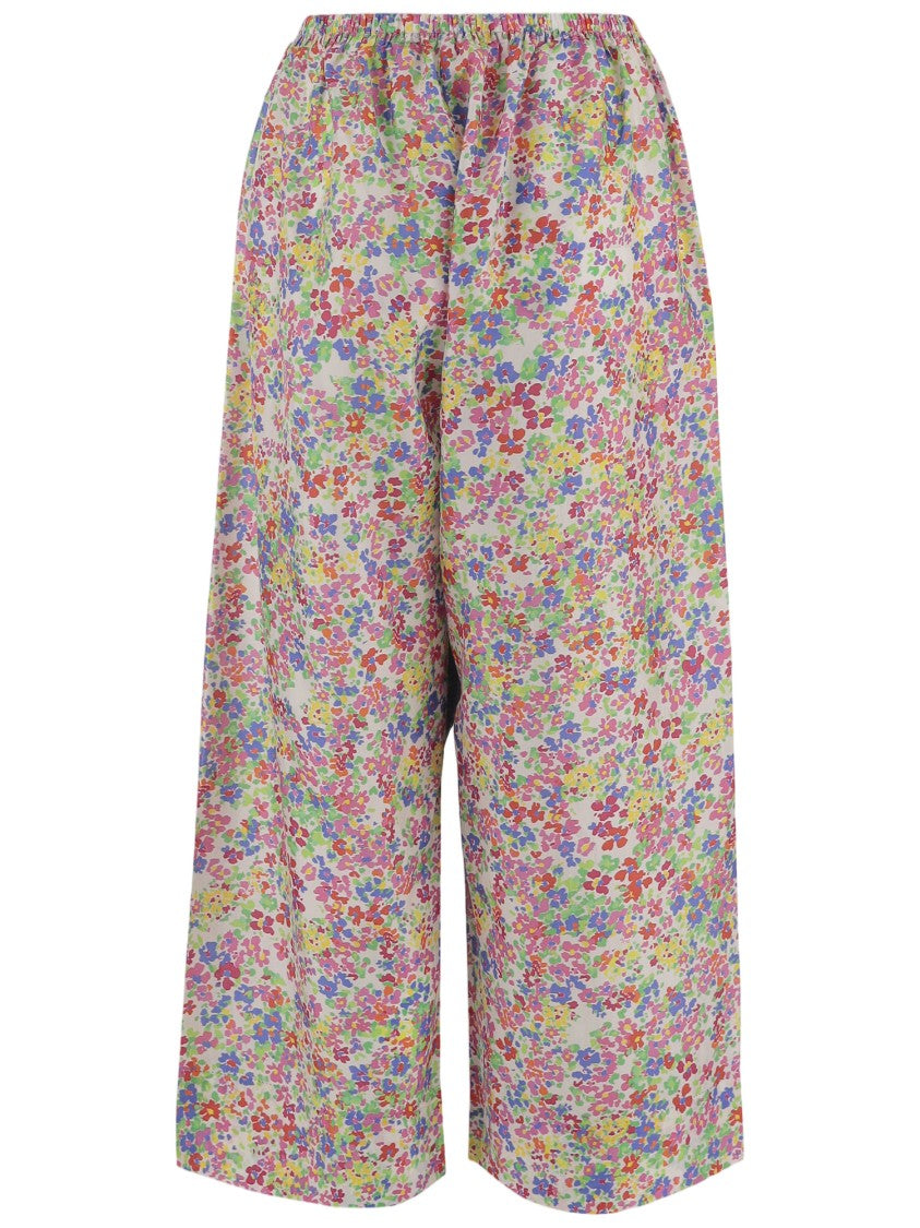 Pero Silk Trousers With Floral Pattern
