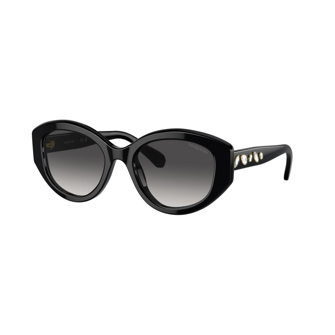Swarovski 0Sk6005 Oversized Cat-Eye Sunglasses With Crystal Embellishments