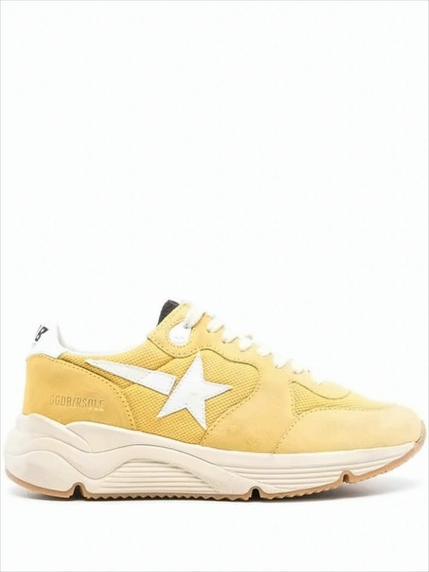 Golden Goose Soft Suede Low-Top Sneakers With Mesh Accents