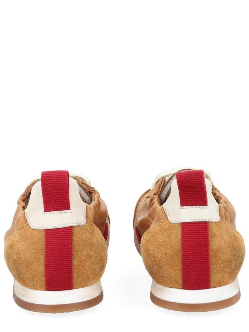 Uma Wang Tan Leather Suede Sneakers