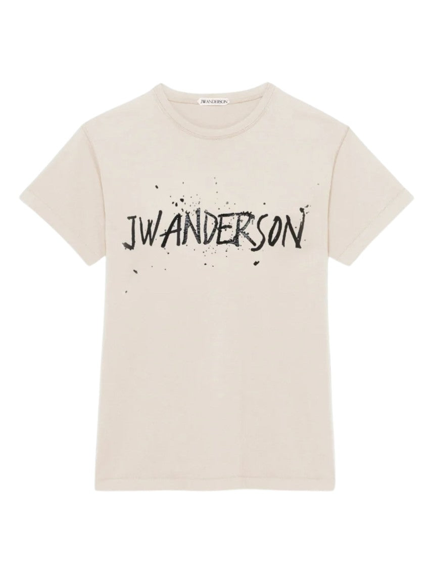 J. W. Anderson White Cotton Logo Print T-Shirt
