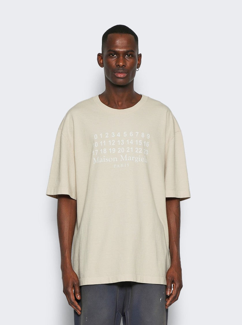 Maison Margiela Logo Tee Ecru