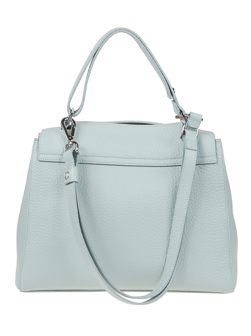 Orciani Sveva Medium Pebbled Leather Handbag