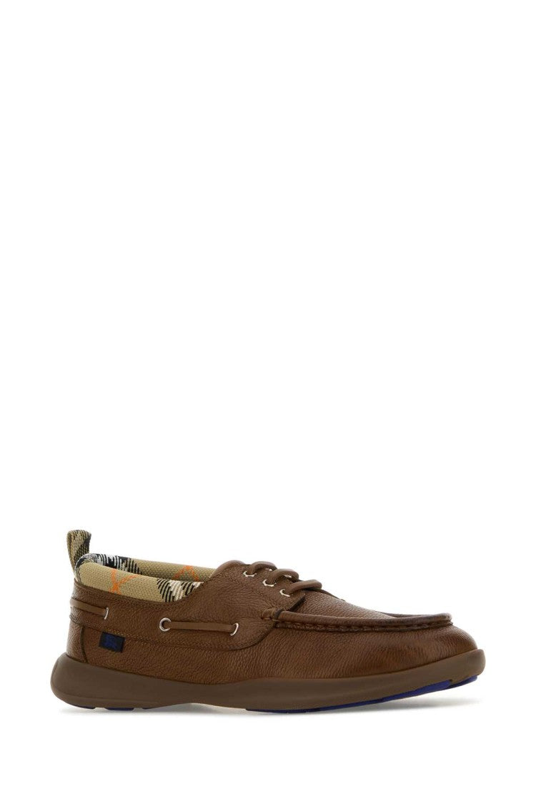 Burberry Brown Leather Raft Loafers