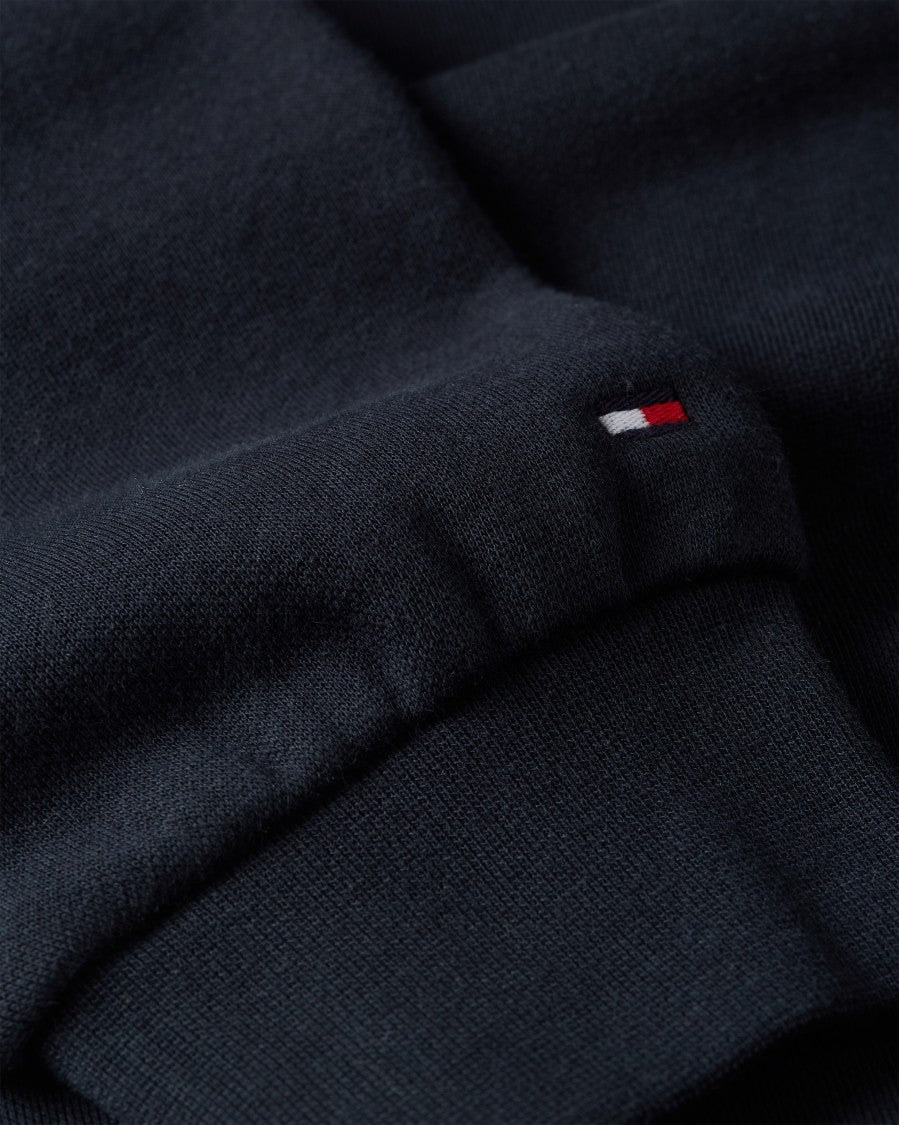 Tommy Hilfiger Navy Blue Mock Neck Zip-Through Pullover