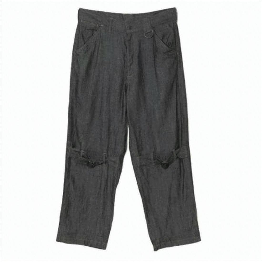 Aïe Relaxed Fit Denim Pants With Adjustable Hem Straps