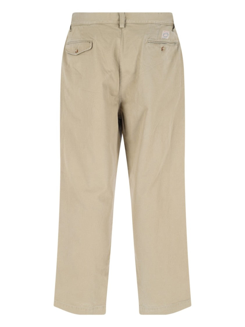 Polo Ralph Lauren Green Straight-Leg Matte Finish Trousers