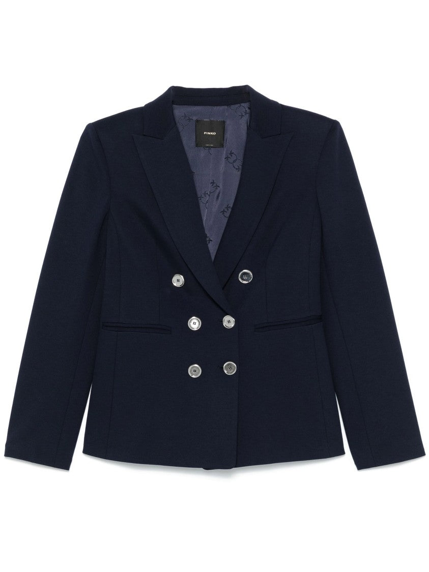 Pinko Alexia Double-Breasted Viscose/Polyamide Blazer