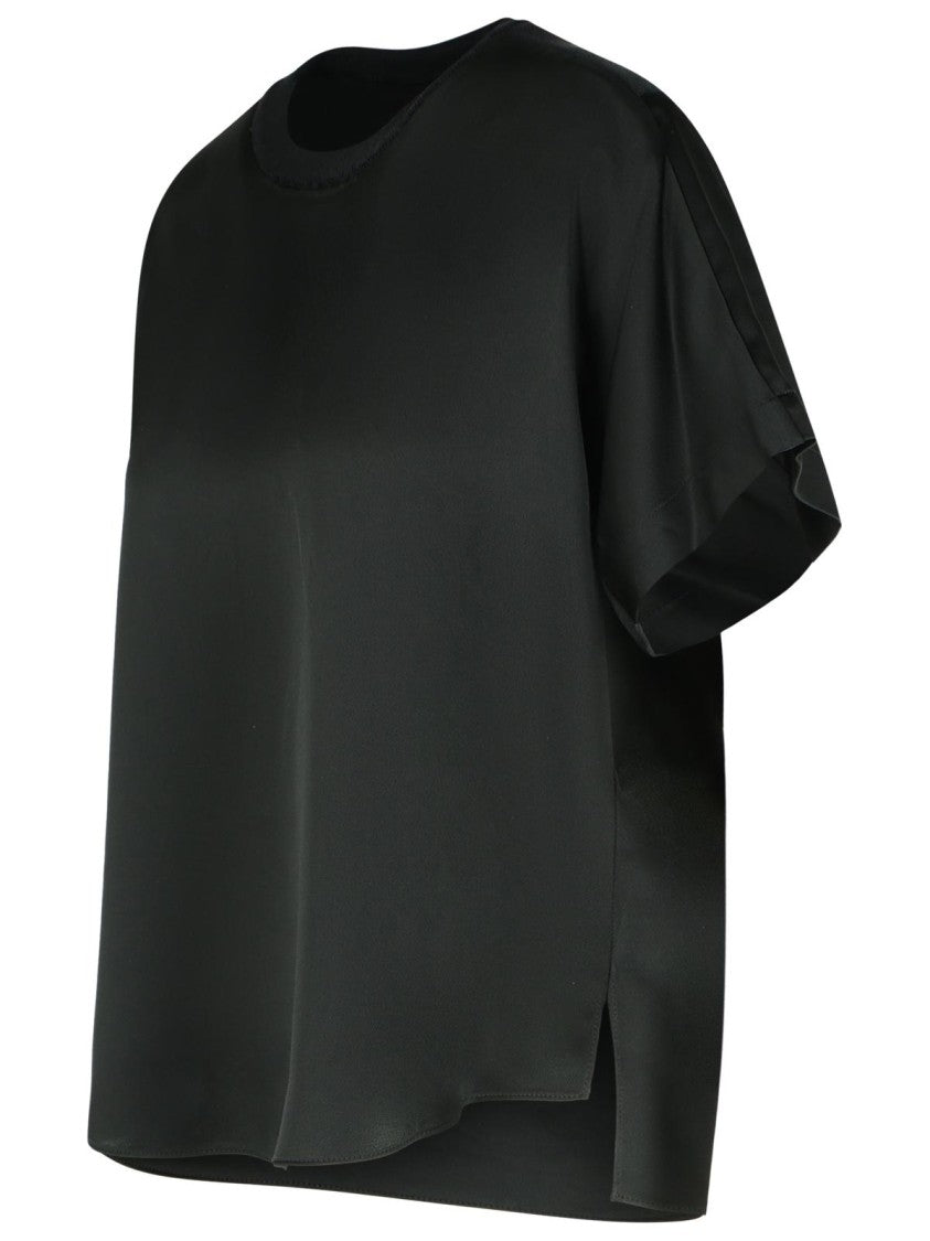 Simkhai 'Addy' Black Acetate Blend T-Shirt