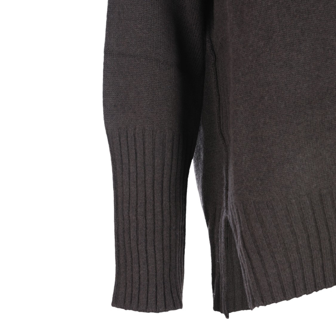 Antonelli Firenze High Ribbed Turtleneck Sweater With Side Slits