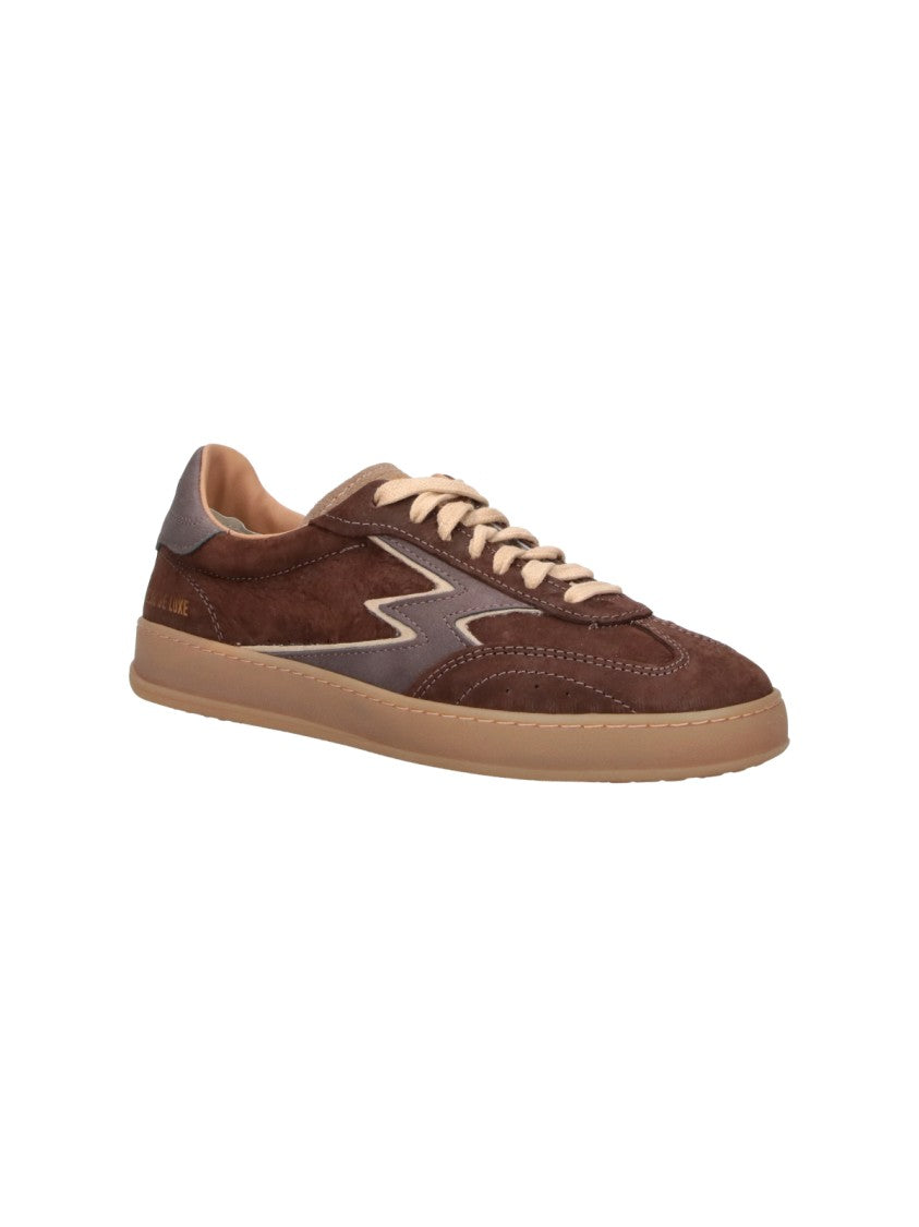Master Of Arts Brown Club Suede Leather Accent Sneakers