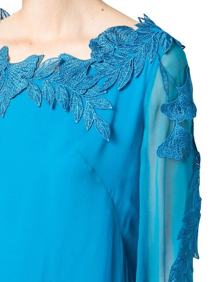 Alberta Ferretti Electric Blue Silk Mini Skirt Ruffles