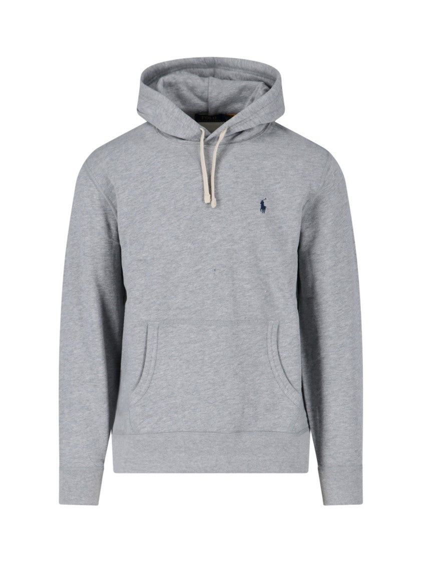 Polo Ralph Lauren Hoodie, In Grey Cotton Blend