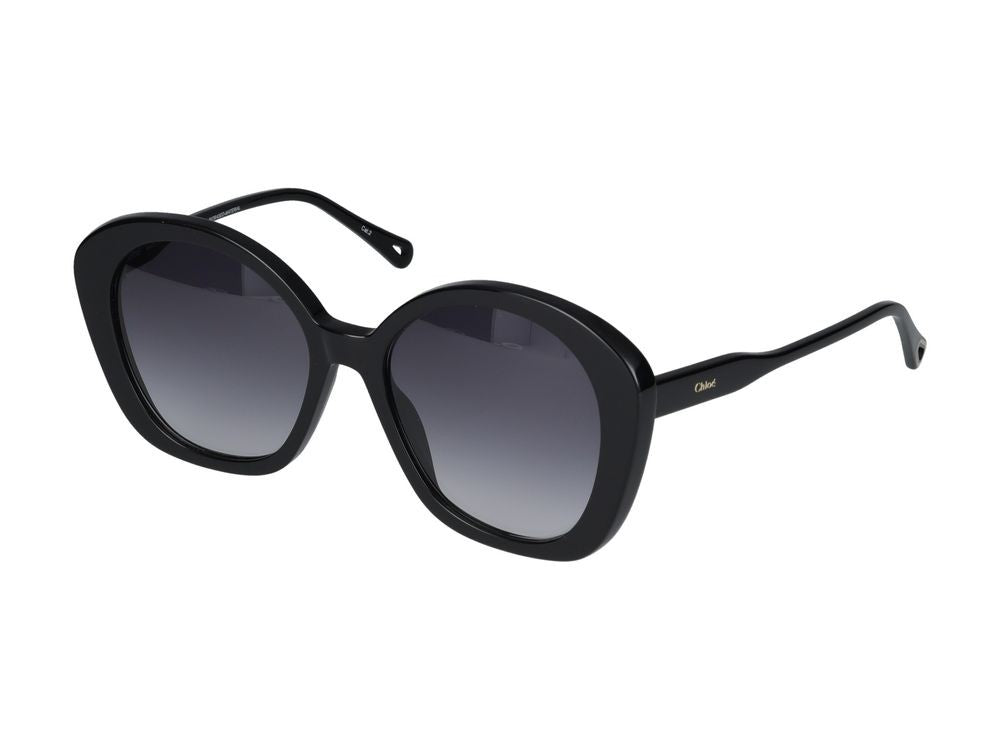 Chloé Sunglasses Ch0081s 005 Black Black Blue 55/18/140