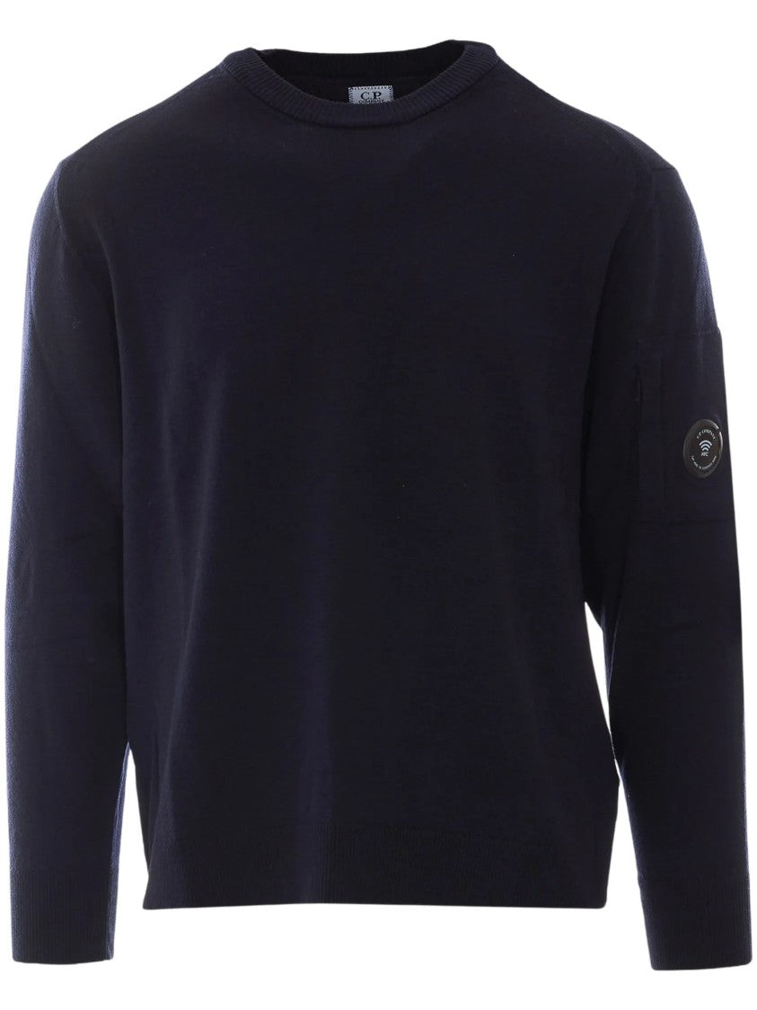 C.P. Company Extrafine Merino Wool Lens Crewneck Sweater